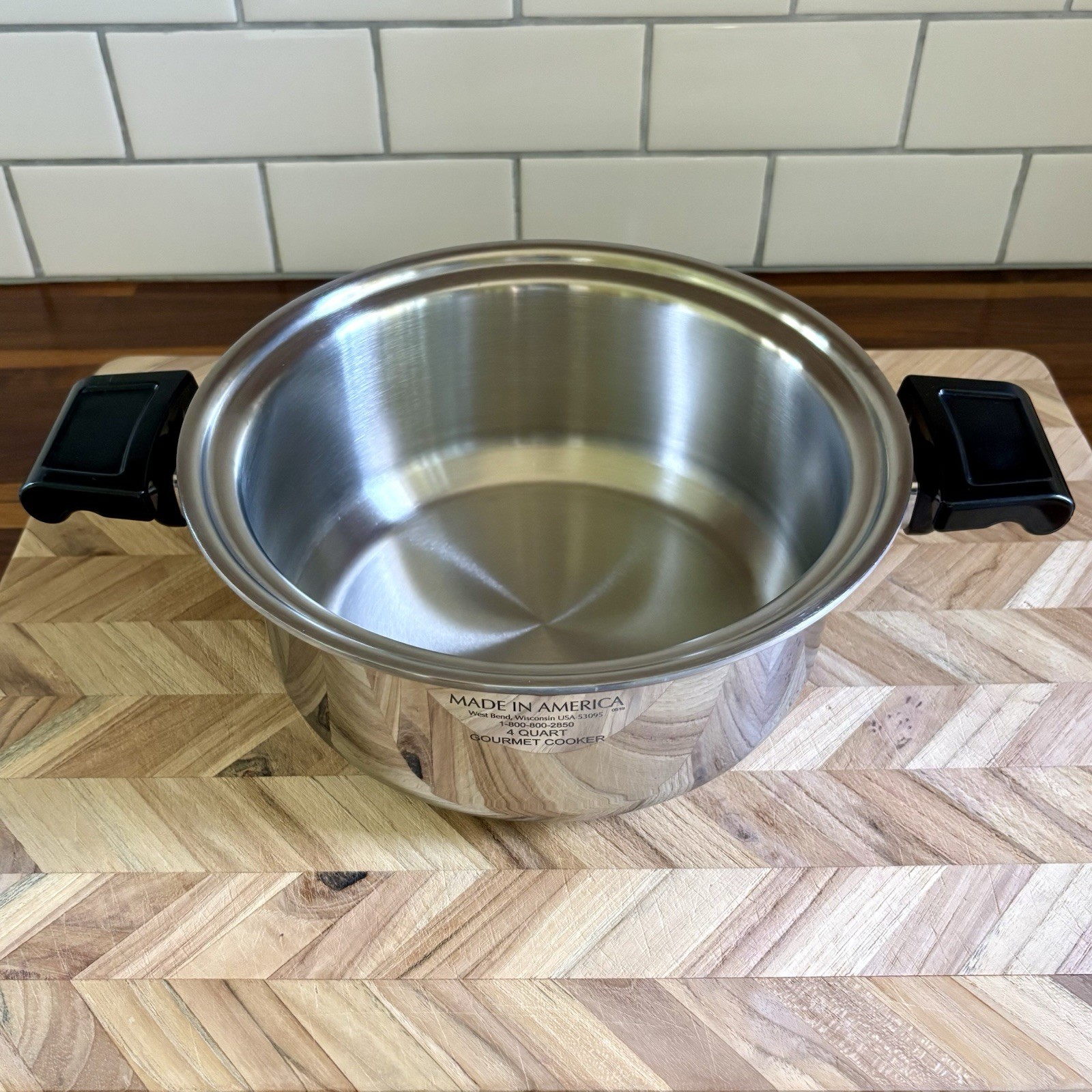 Kitchen Craft 4 qt Gourmet Cooker Stock Pot Dual Handle Stainless Steel – No Lid
