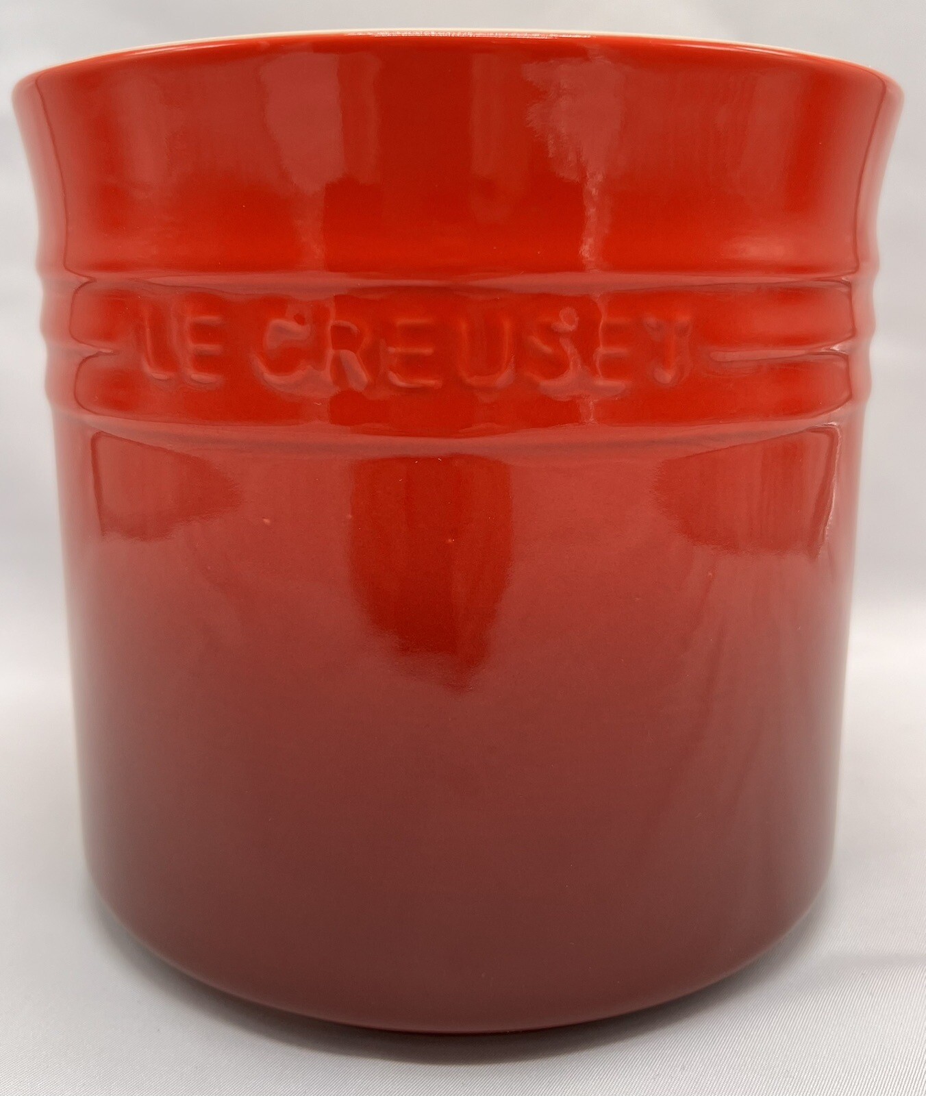 Le Creuset Kitchen Utensil Crock 2.3L Cerise Ombré Stoneware Large 2 3/8 QT