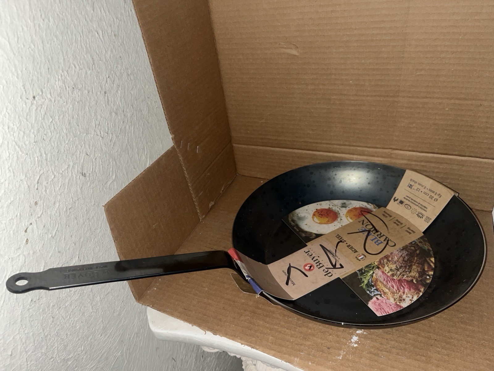 De Buyer Blue Carbon Steel Acier Steel Omelet Pan 12.5” Made In France