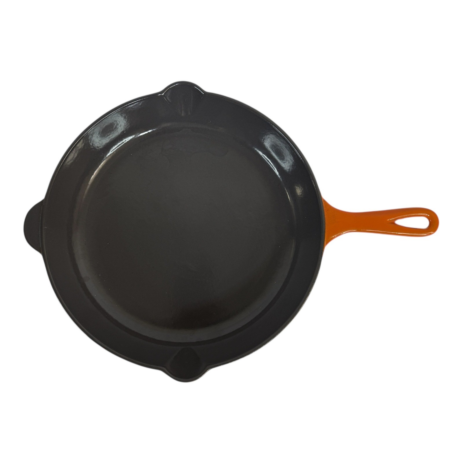 Le Creuset 26 Enameled Cast Iron Skillet Flame Orange 10.25 Inch Made in France