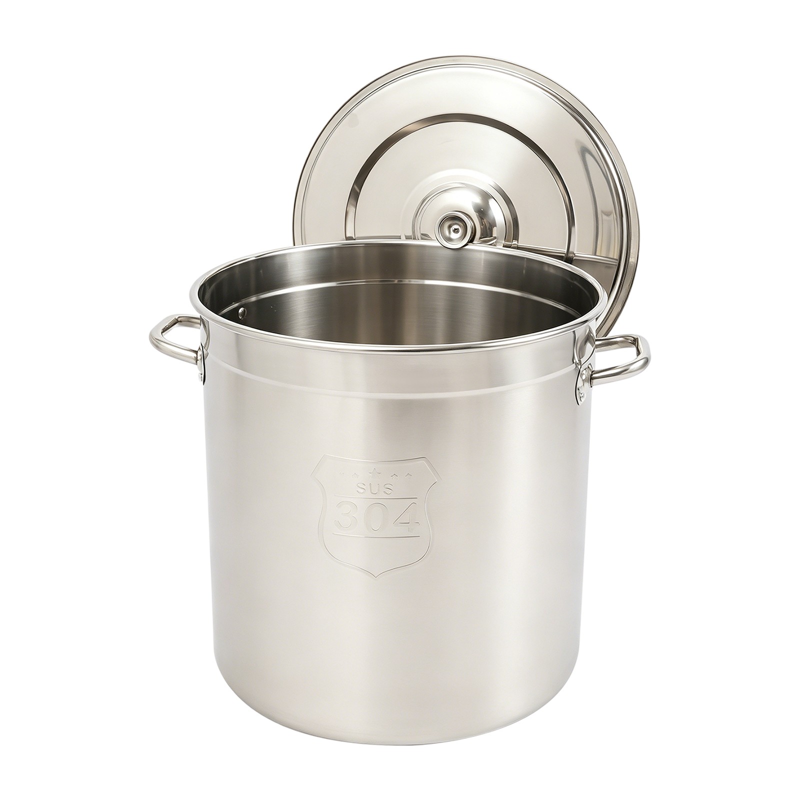 48L Stainless Steel Pot Large Cooking Pot with Lid Stainless Steel Soup Pot