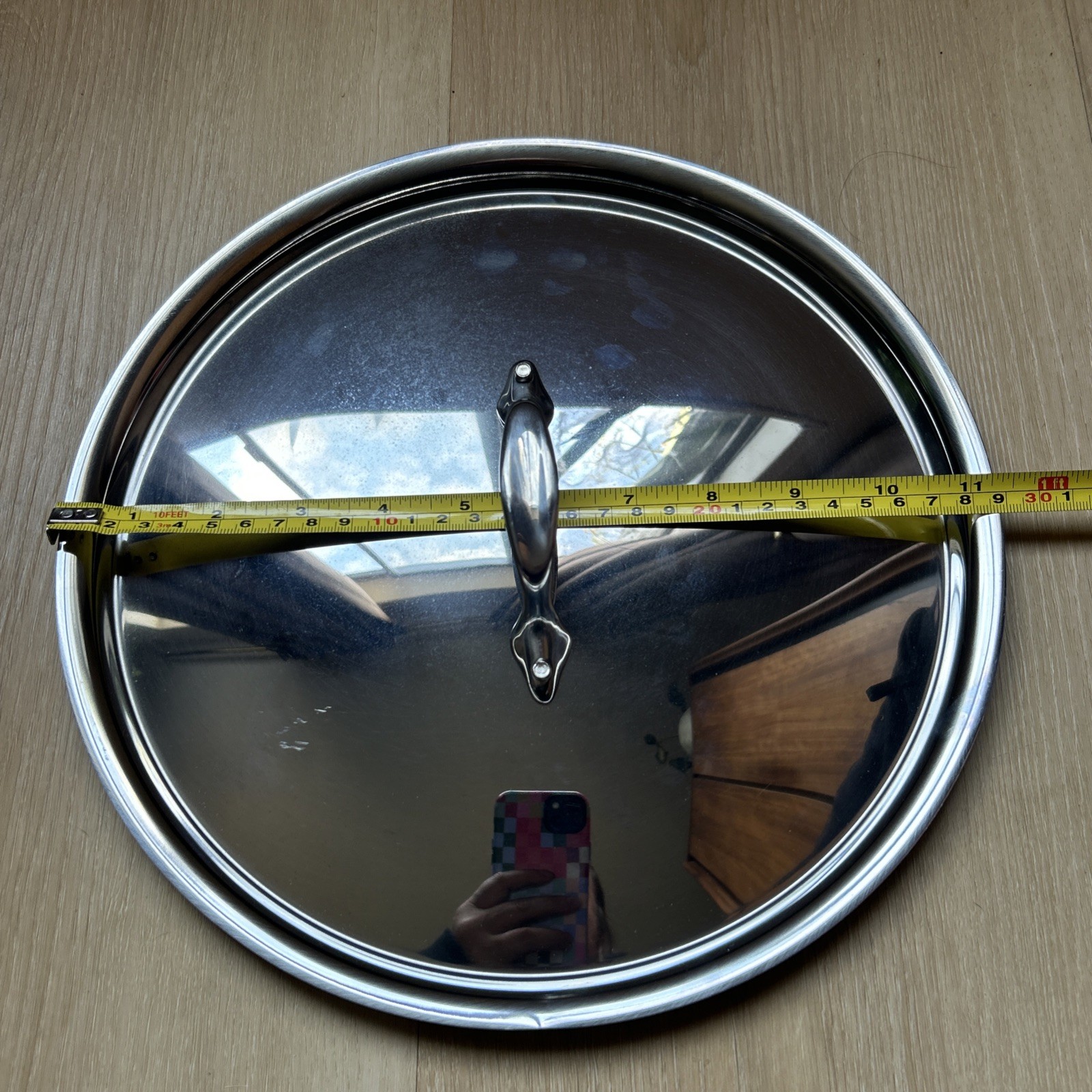 All Clad D3 D5 Stainless Steel Lid Only 11 1/4″ Outside 10 1/2″ Inside