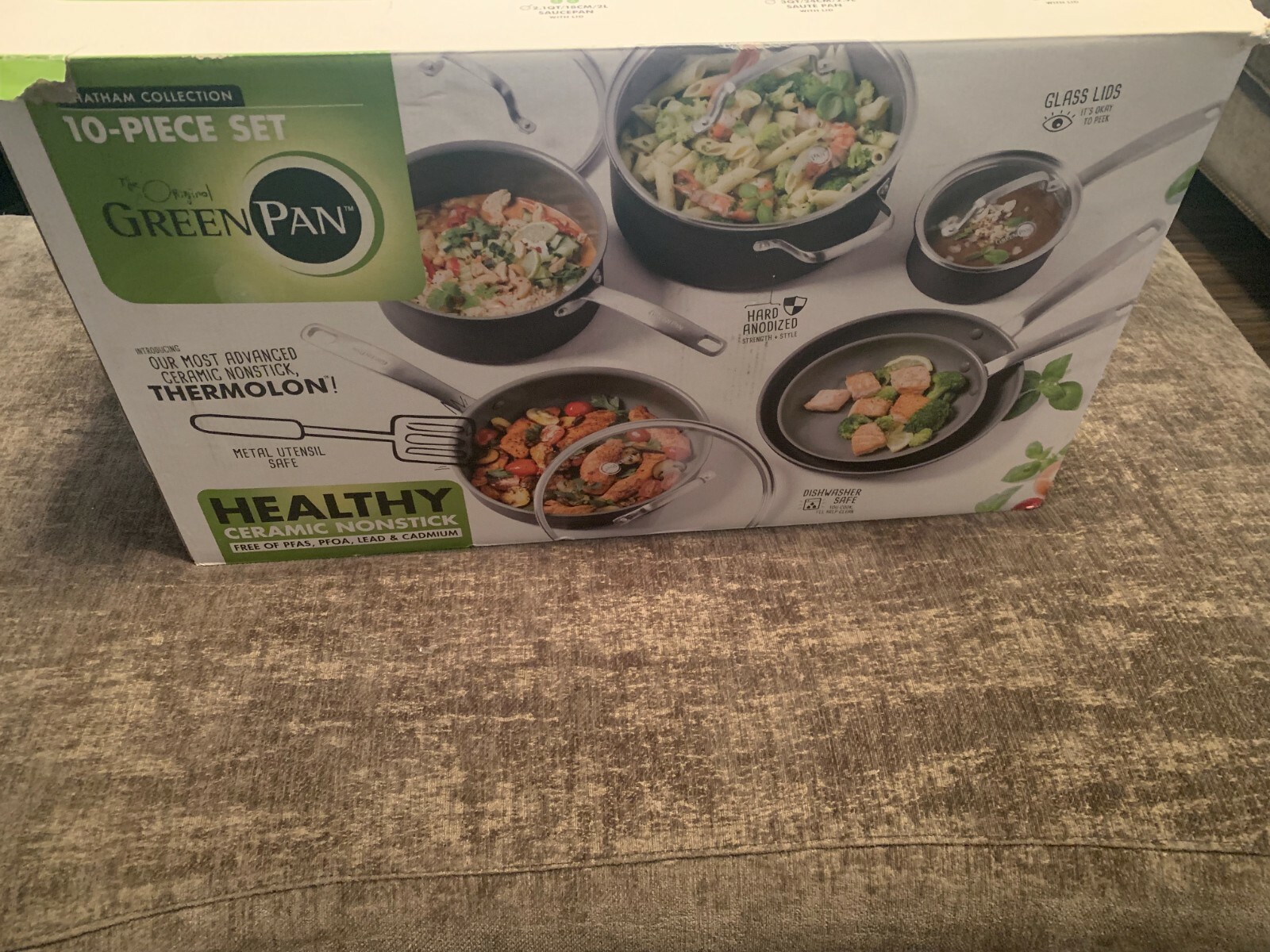 GreenPan Chatham Ceramic Non-Stick 10-Piece Cookware Set (CC000126-001)