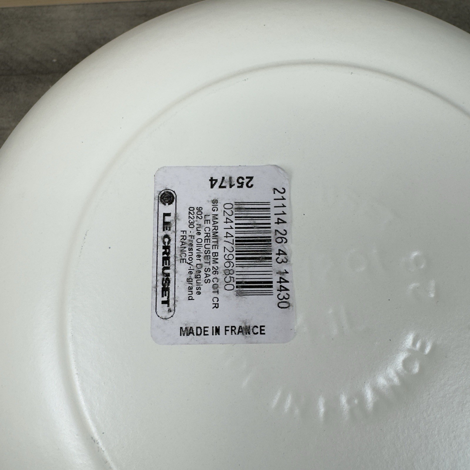 Le Creuset Enameled Cast Iron Soup Pot 4 1/2-Qt. Matte White Scuffed Read NWOB