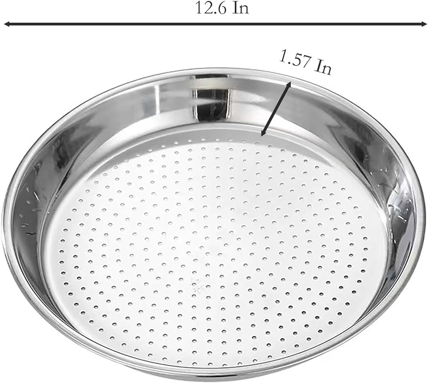 Steamer Plate, 2 Pcs 12.6 Inch Round Stainless Steel Steaming Net for Food St…