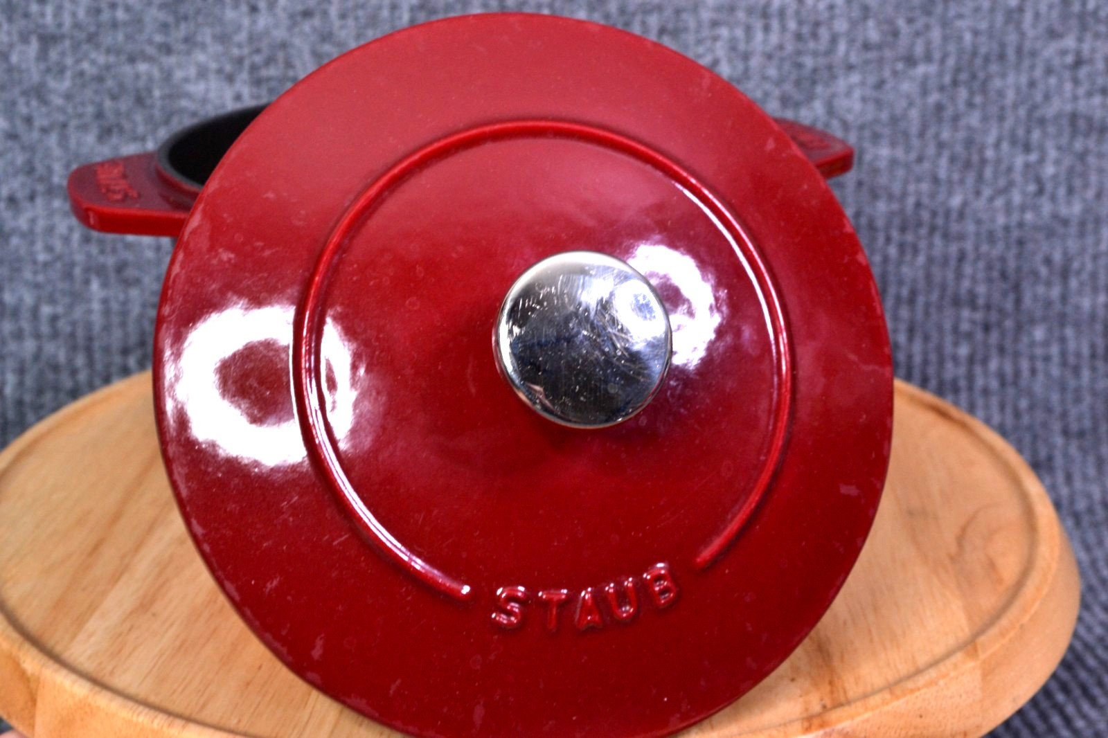 Staub Red La Cocotte de GOHAN 16cm Rice Pot Cooking 6 1/4″ France Cast Iron