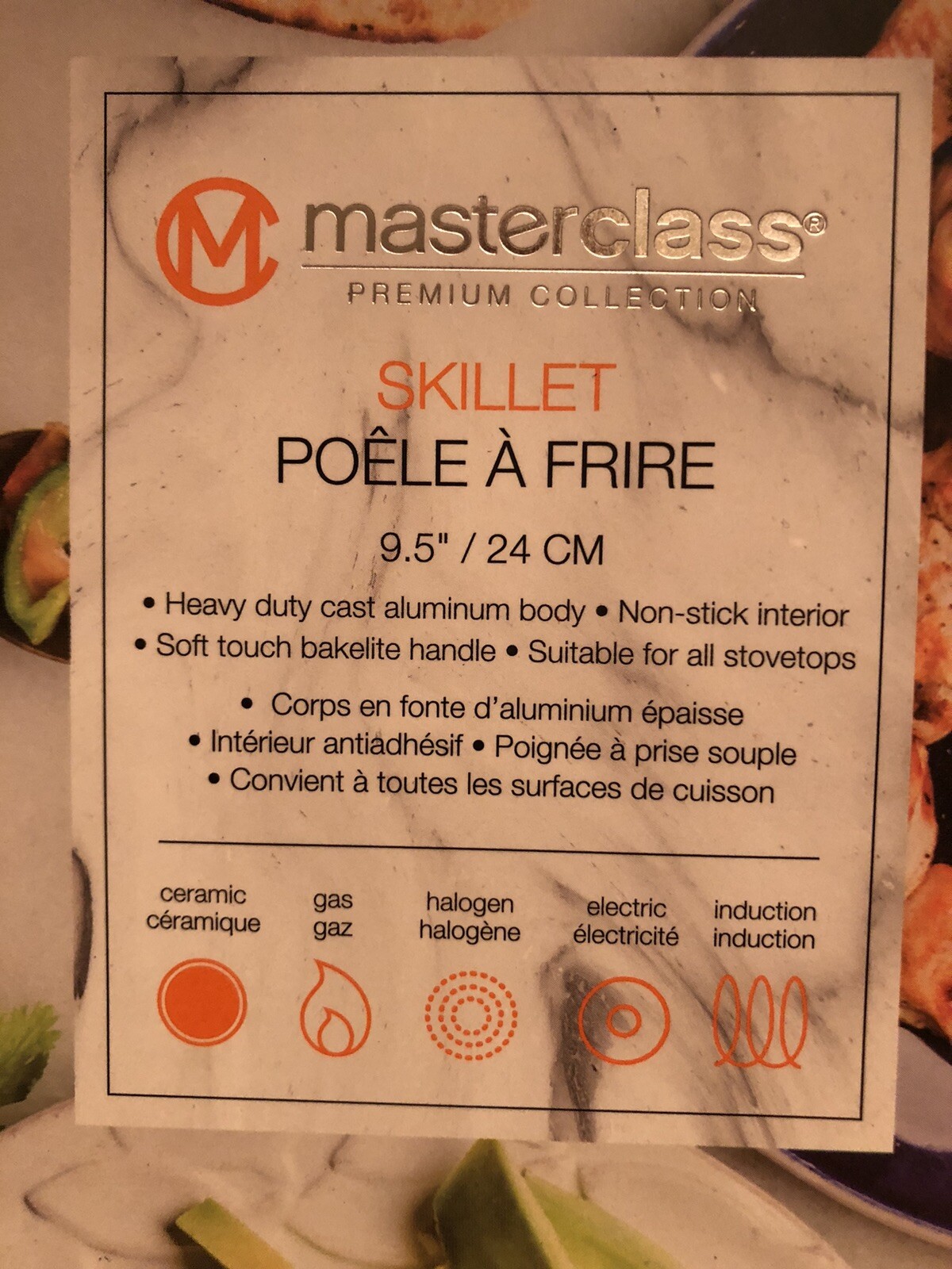 NEW! Masterclass 9.5″ Skillet Pan Tan Beige Speckled Premium Cookware