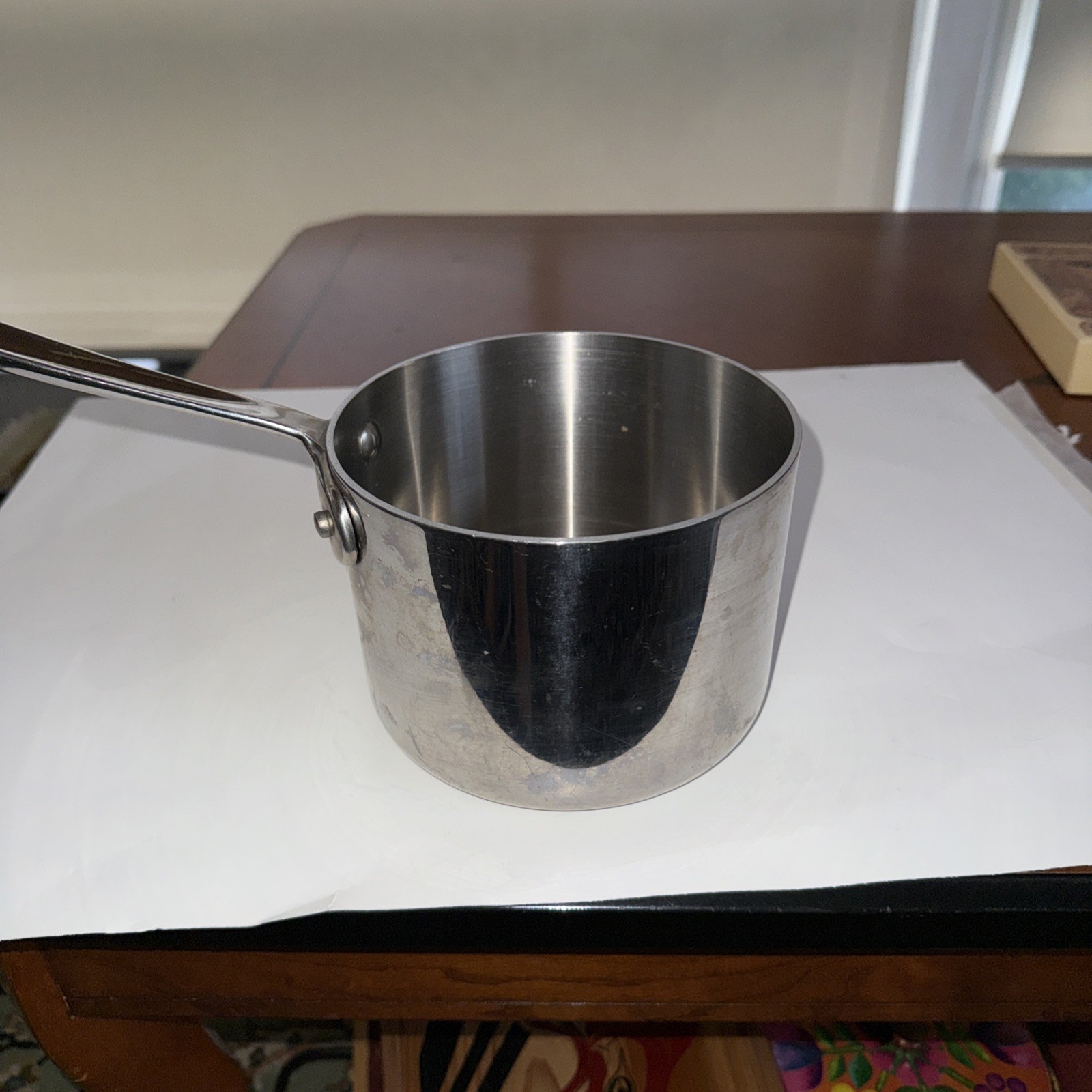 All Clad 2 Qt Quart Saucepan Pot Stainless Steel Usa 6” Wide X 4.5” Tall No Lid