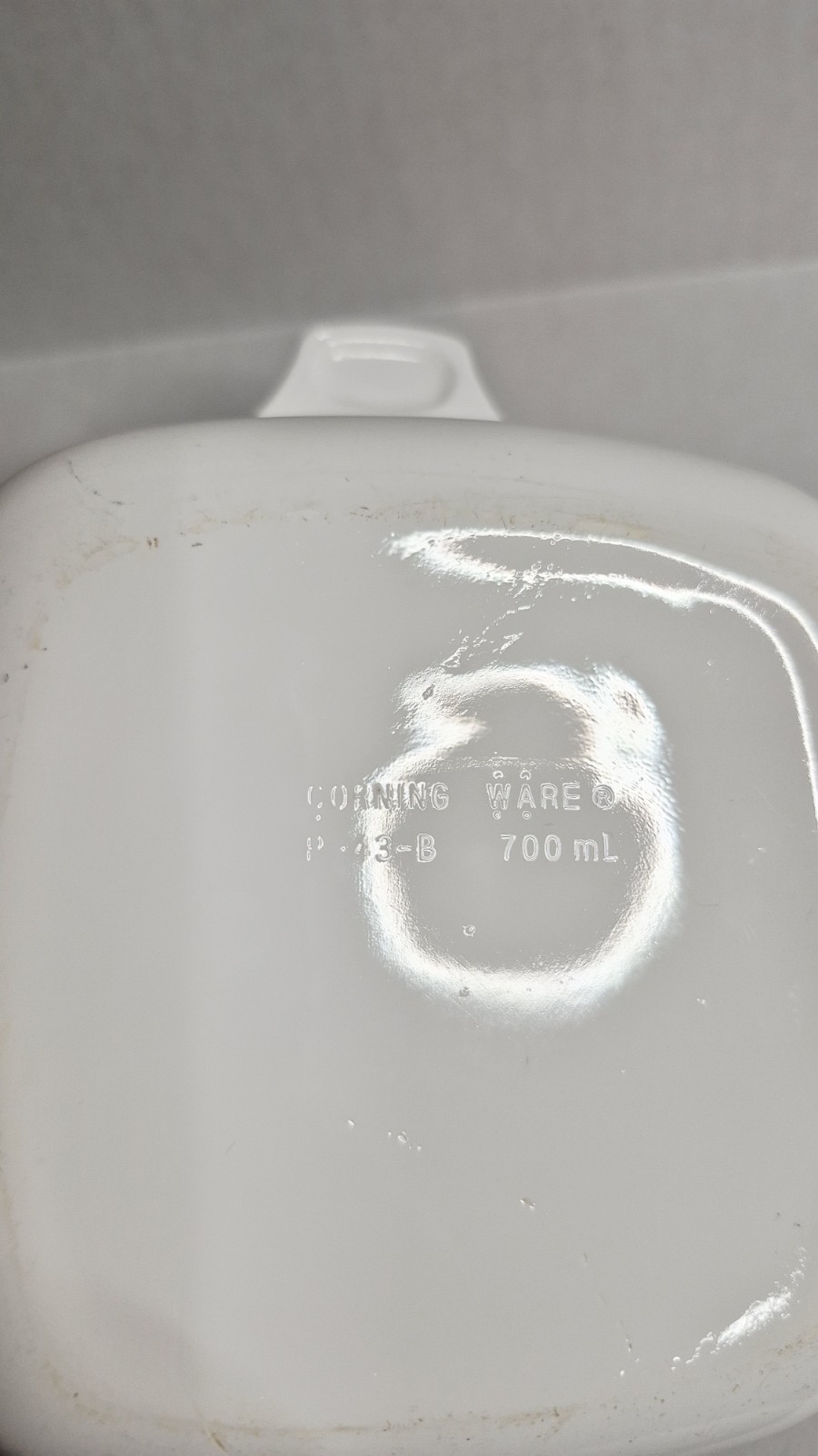 Vintage Corning Ware Casserole Dish Unisex 700mL English Meadow Pyroceram White