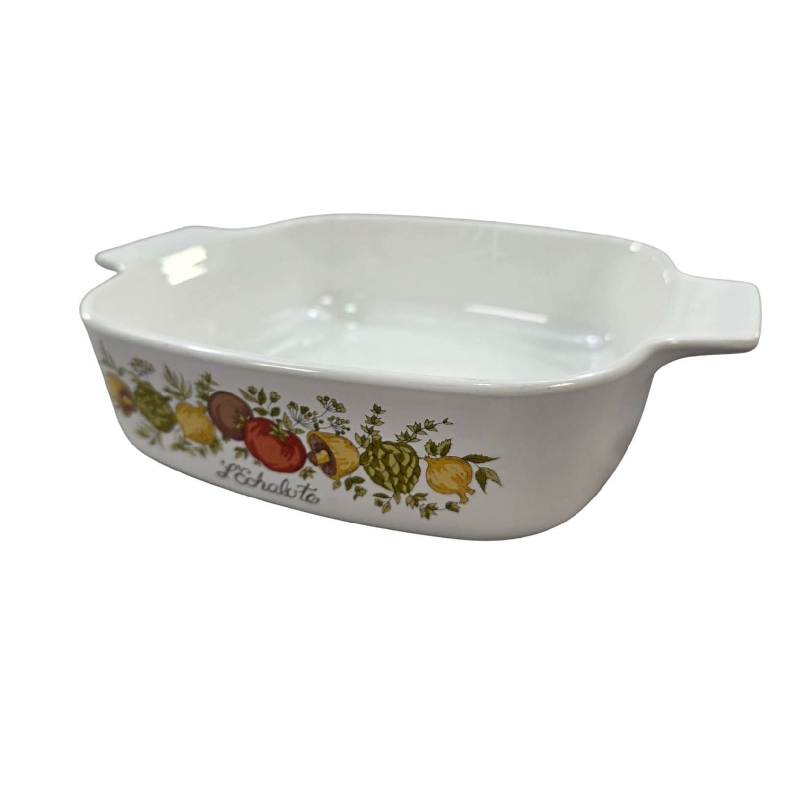 Corning Ware 1 L L’Echalote Quart Baking Dish Casserole Vegetable Design A-1-B