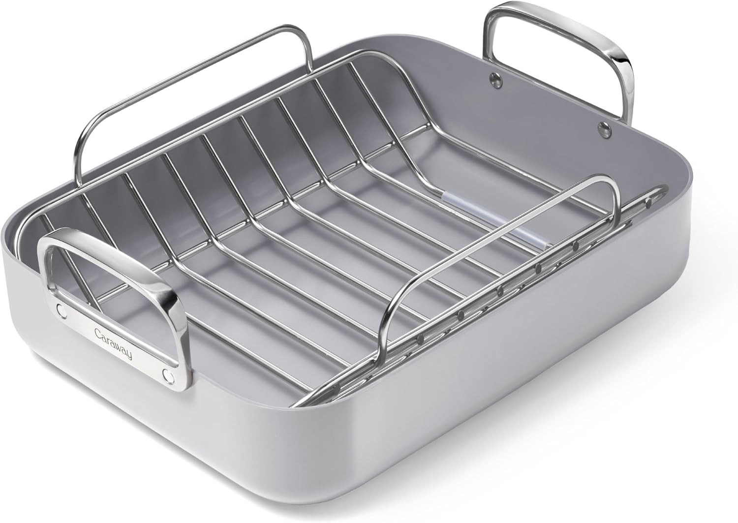 Roasting Pan 16×13” Roasting Pan W/ Rack Non-Stick Ceramic Coated Non Toxic PTFE