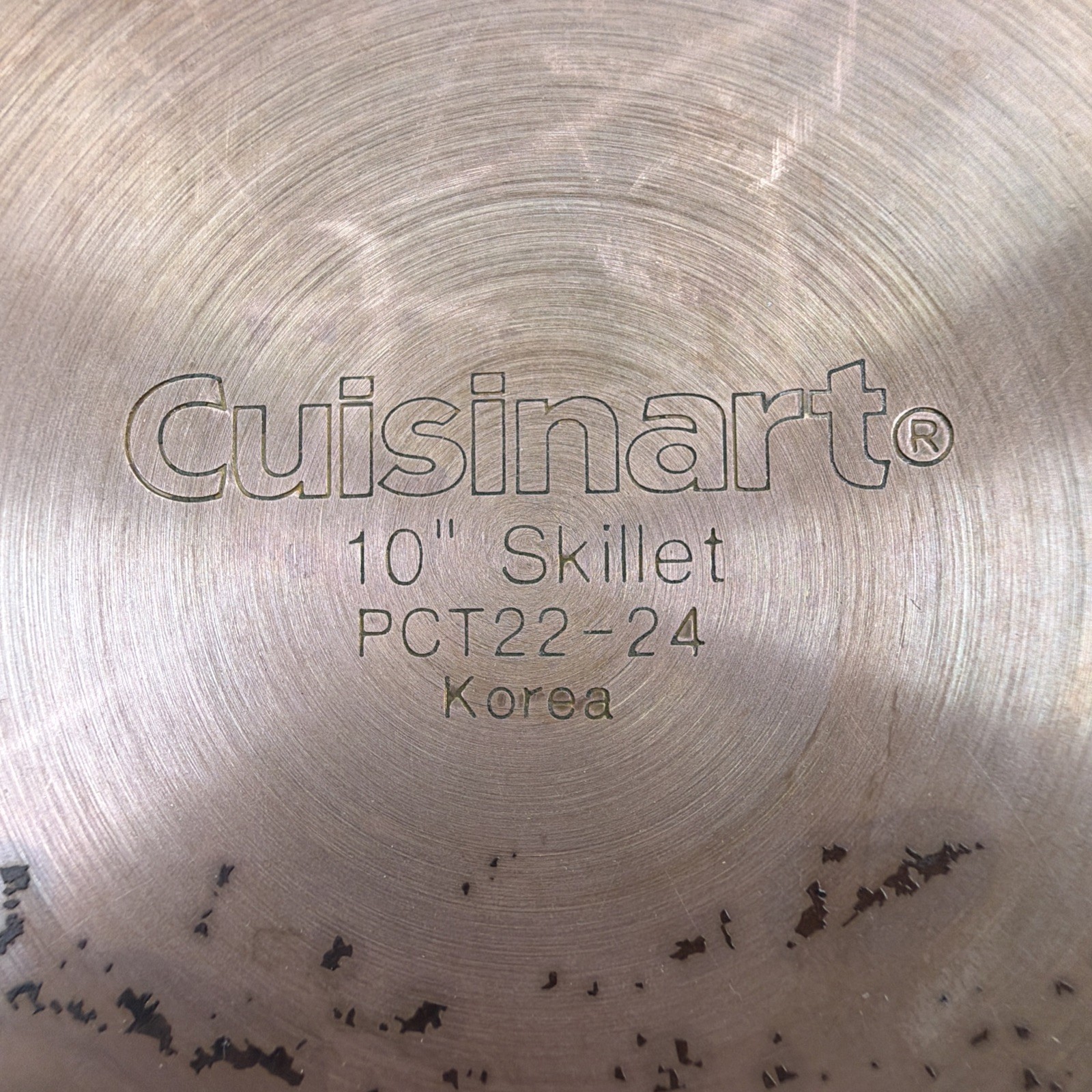 Cuisinart Heavy Copper Stainless 8” & 10″ Skillet Pan PCT22-20 PCT22-24 EUC