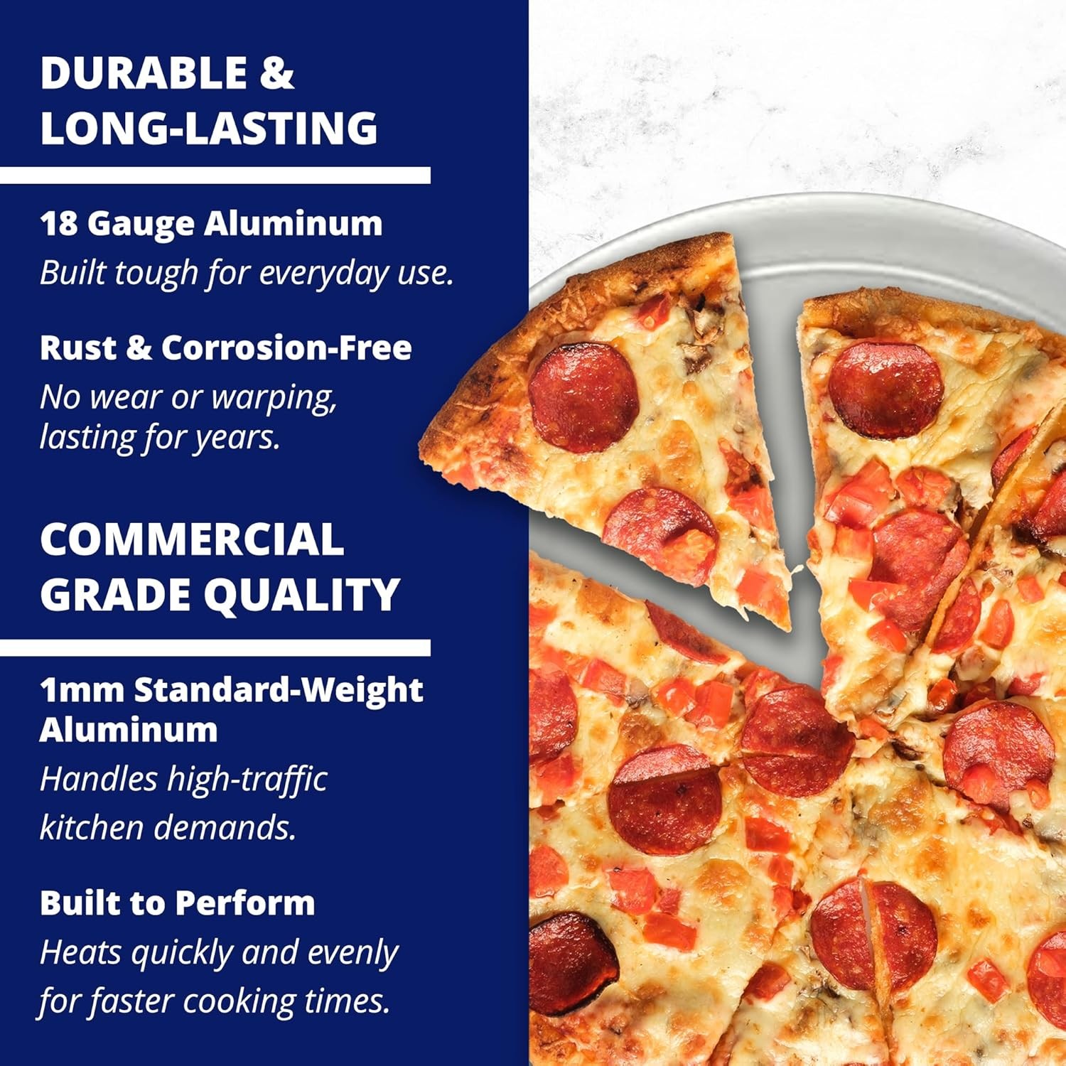 American Made 14 Inch Wide Rim Stainless Steel Commercial Cookware Pan