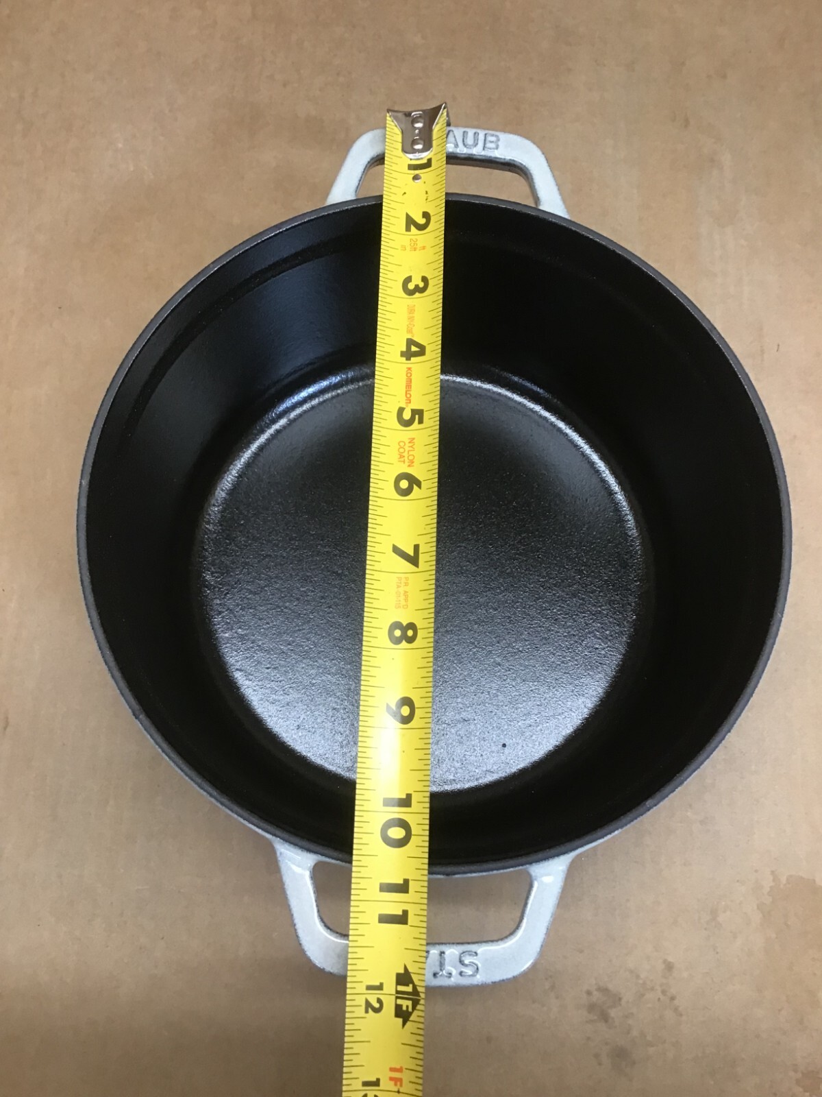 Staub Cast Iron 4-qt Round Cocotte – White Truffle