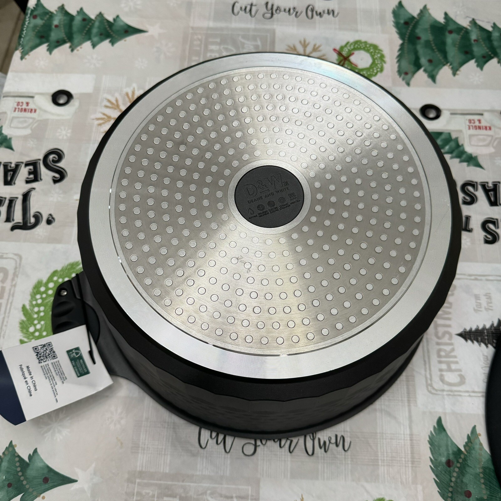 D&W Pot/Casserole 12.5″ Inch,10 Qt With Lid Big Party Size Nonstick Cookware New