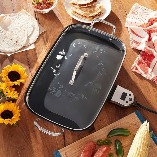 Princess House Ceramic Nonstick Electric Double Griddle 10480 New!
