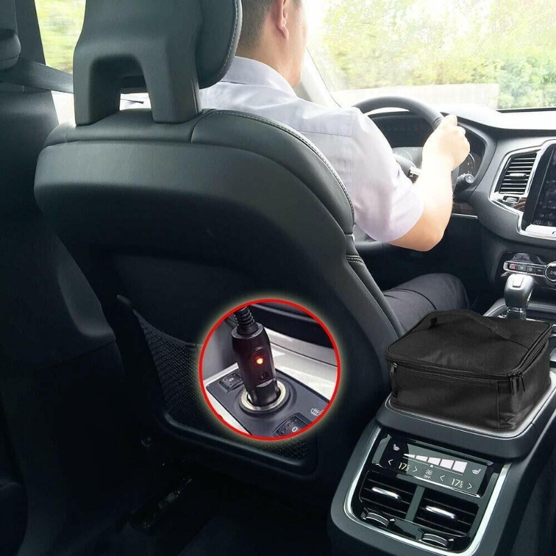 Mini Oven Food Heating Device Portable Heating Lunch Box for Office/Car 2 in 1