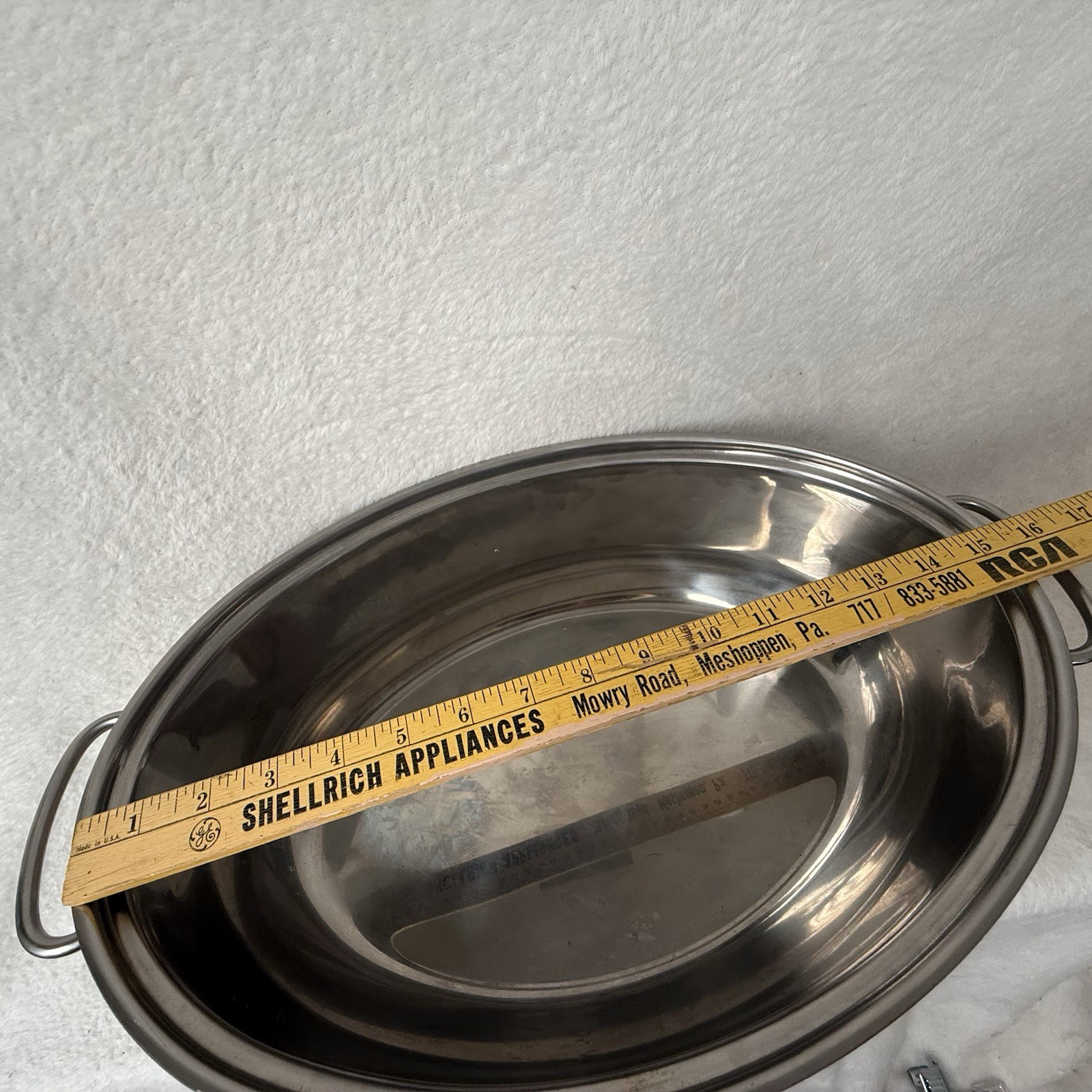 15 Inch Oval Roasting Pot T304 Surgical Stainless Steel Dutch Oven No Lid 15×10