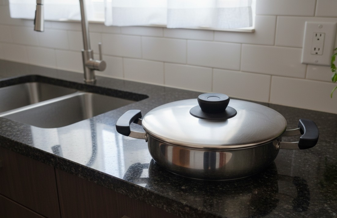 IMCO pot, pan, saucepan with lid, size 25 cm.