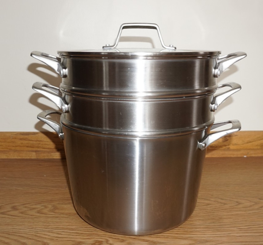 Calphalon 808 Stainless Steel 8 Qt Stock Pot Dual Steamers RTL808
