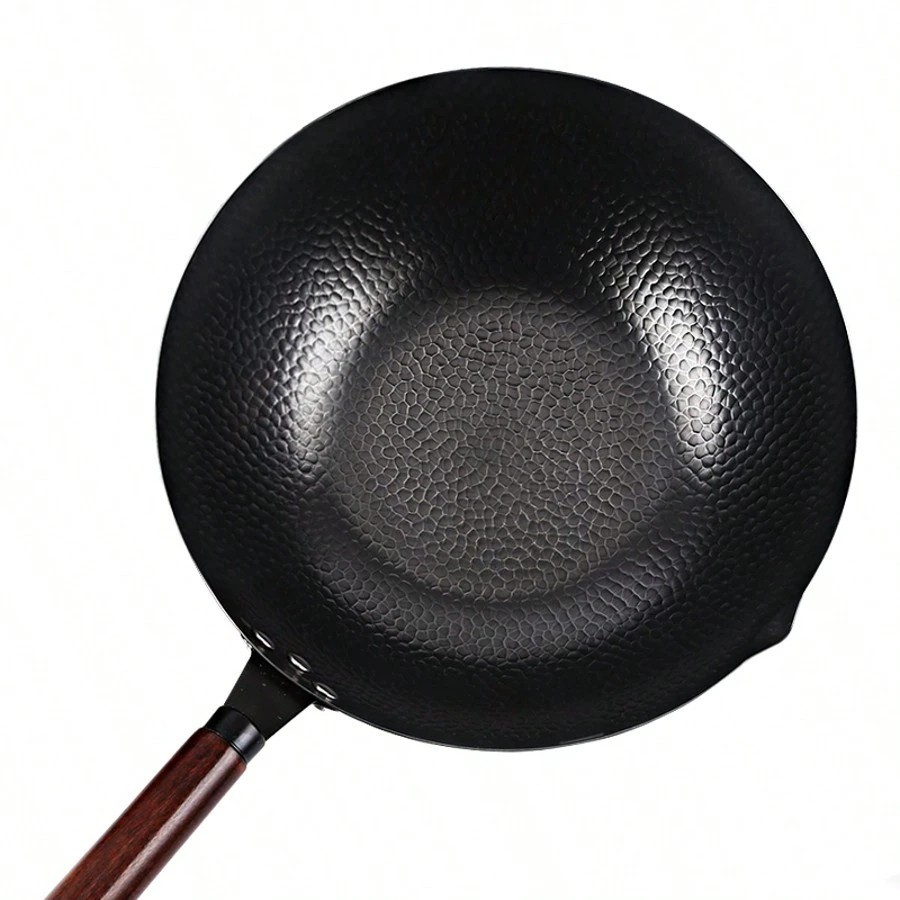 TIROTO 12.6″ Carbon Steel Wok Set 11pc Stir Fry Pan with Lid Induction Gas NEW
