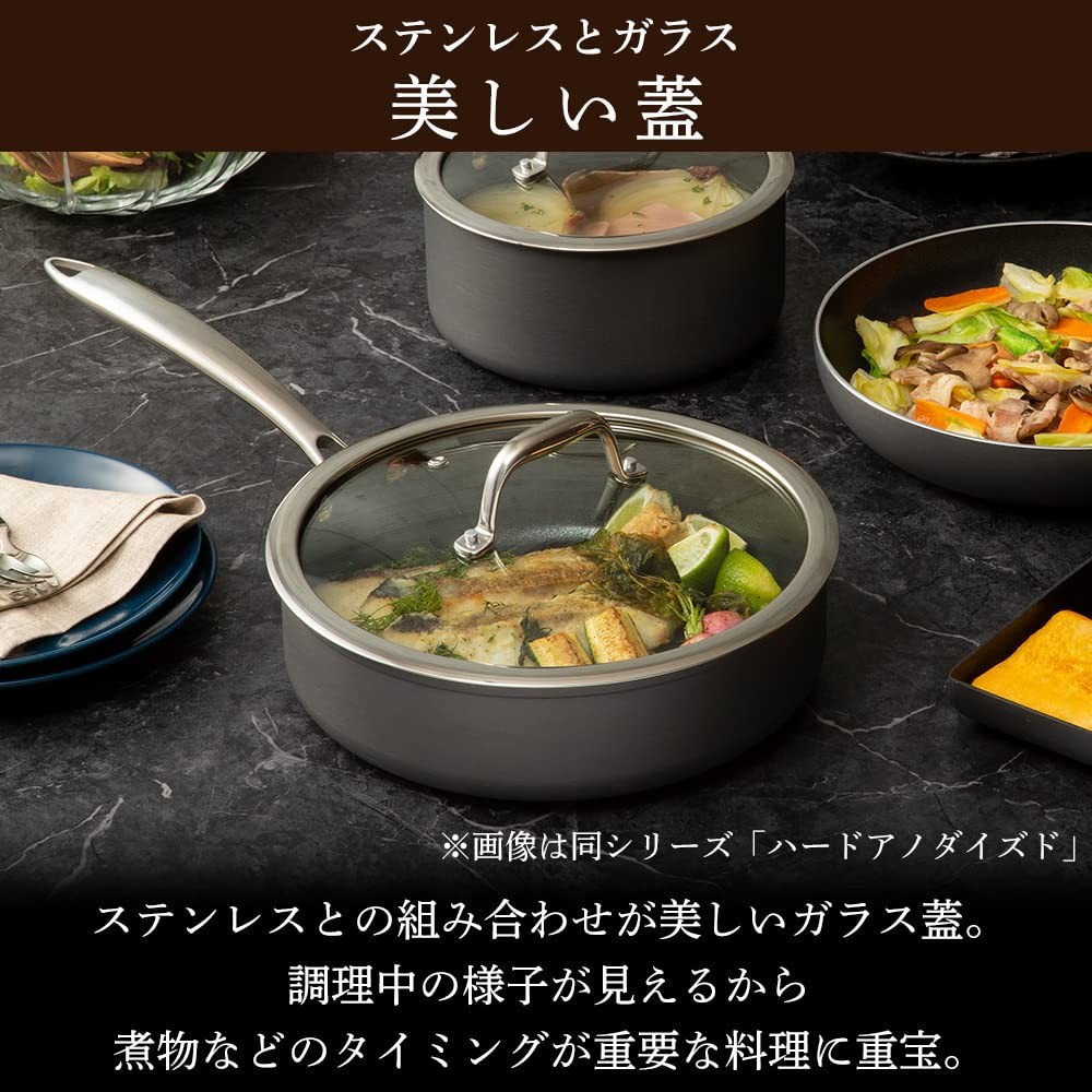 Frying pan and pot 10-piece set (26cm, 20cm) IH compatible Silver DG-SE10