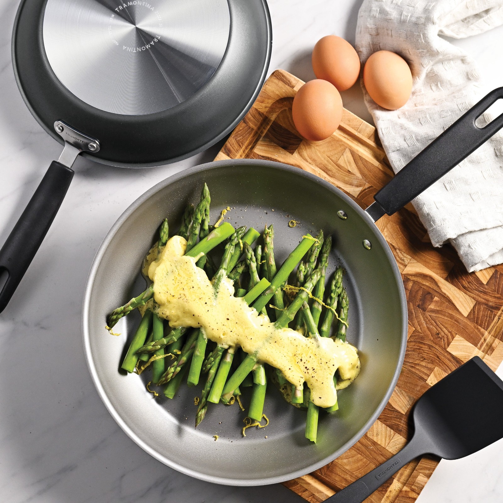 2-Piece Nonstick Fry Pan Set,9.5-Inch and 11-Inch Asphalt