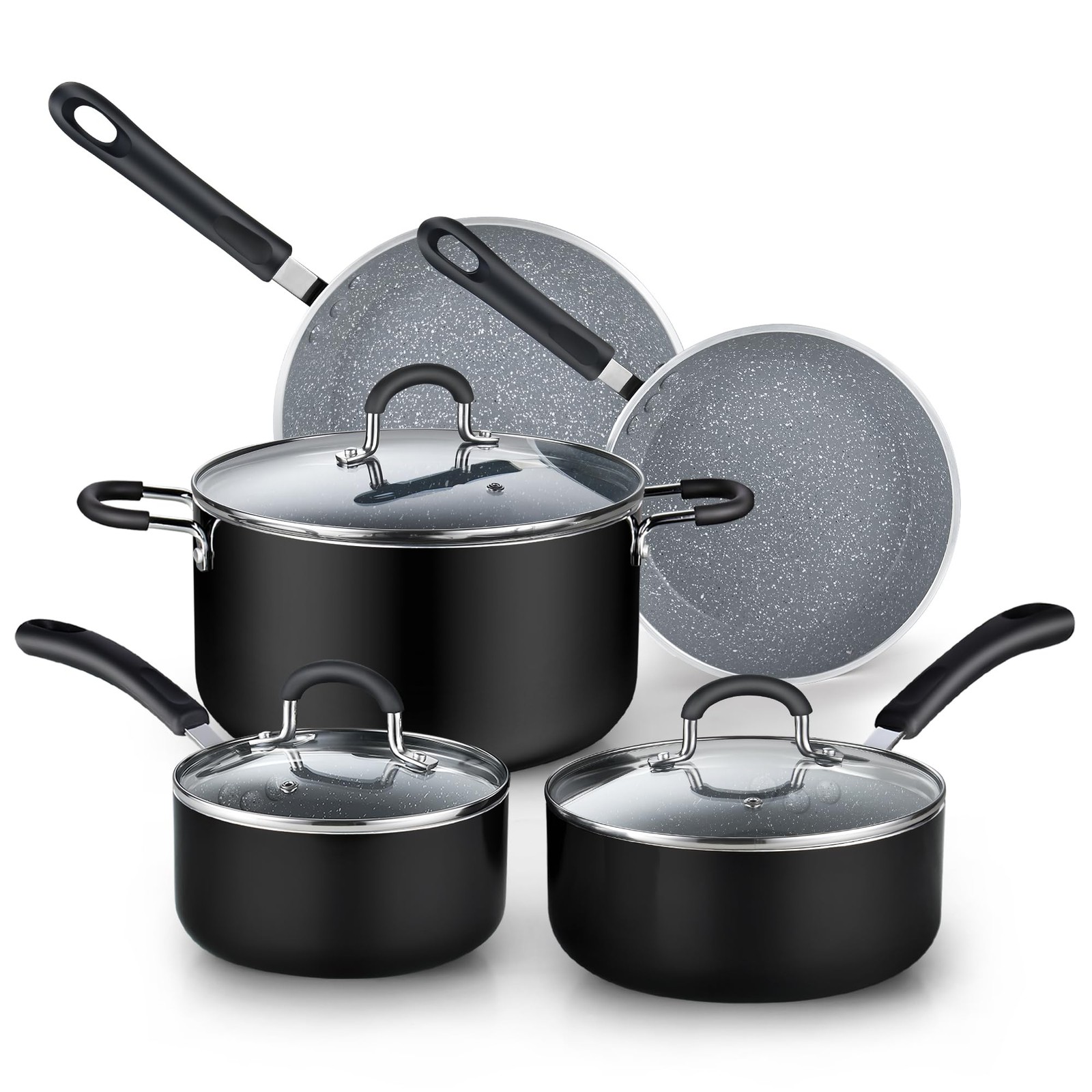 Cook N Home Pots And Pans Nonstick Kitchen Cookware Sets Include Saucepan