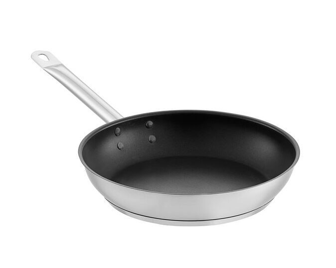 Vigor SS1 Series 11″ Stainless Steel Non-Stick Fry Pan with Aluminum-Clad Bottom