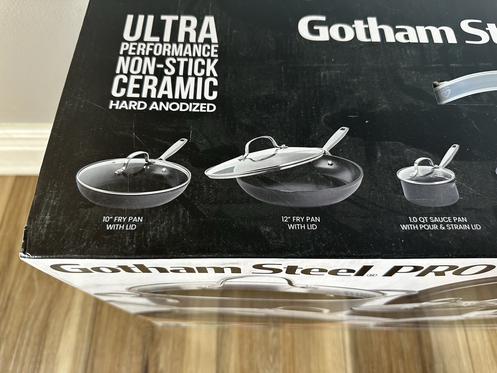 Gotham Steel Pro Nonstick 15-Piece Hard Anodized Aluminum Ceramic Cookware Set