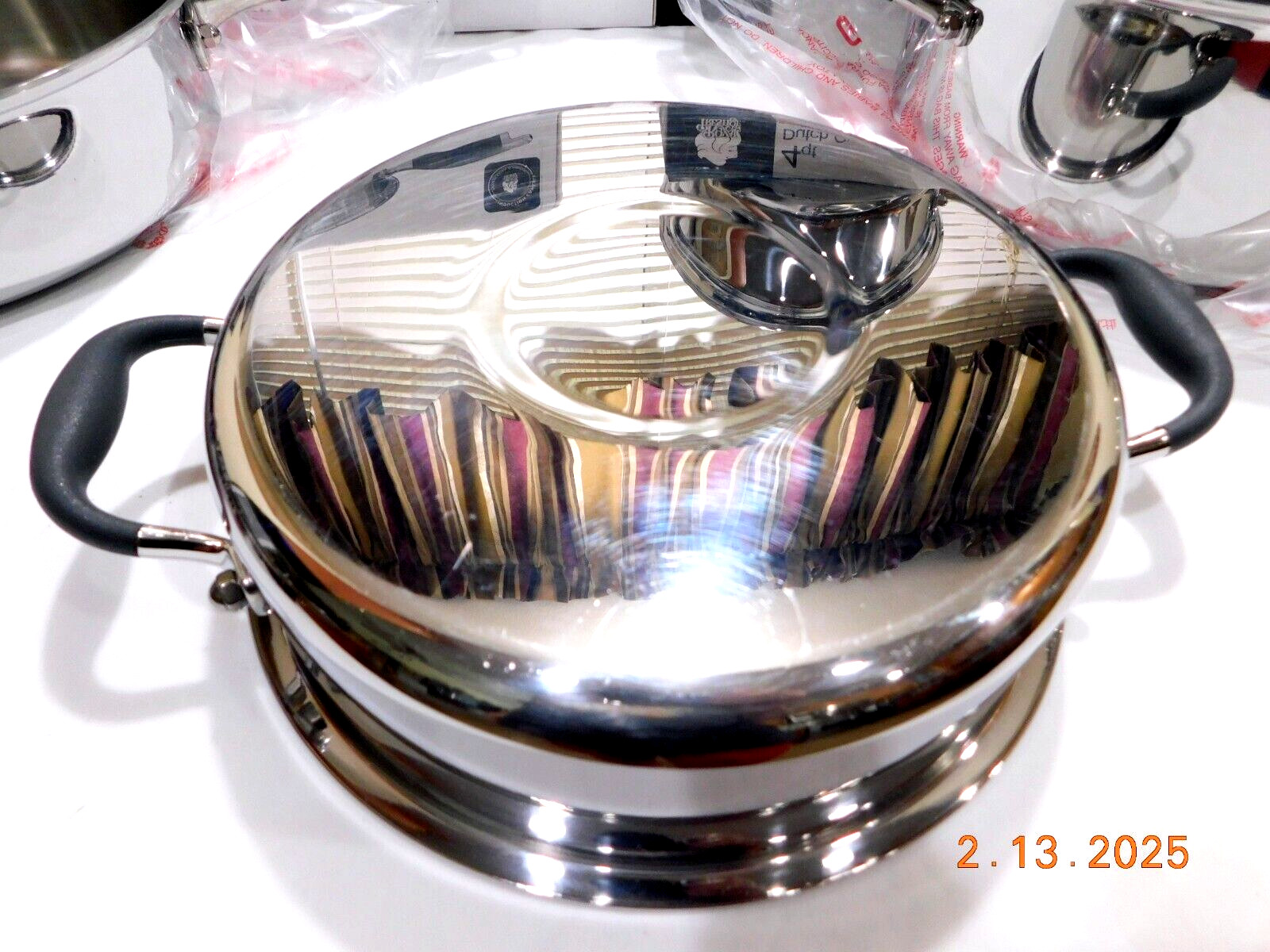 NEW ROYAL PRESTIGE Waterles Cookware USED LIDS 5Ply Surgical Stainless Induction