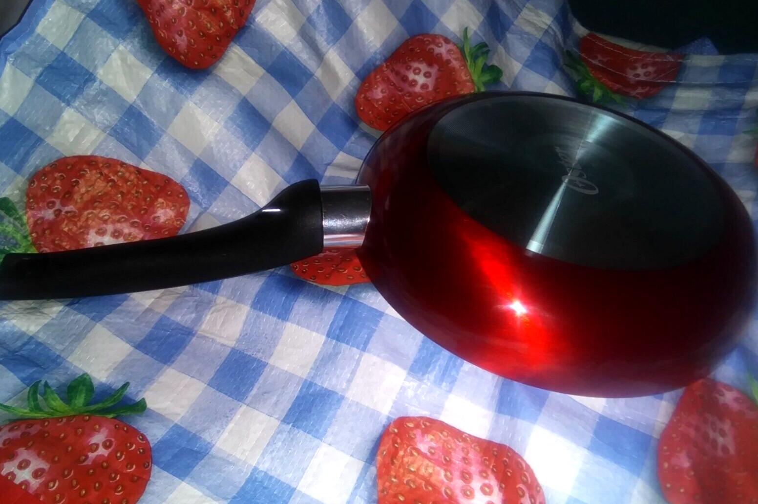 Shiny Race Car RED OSTER 8″ FRYING PAN Speckled Nonstick Handle Chef Gift NWT