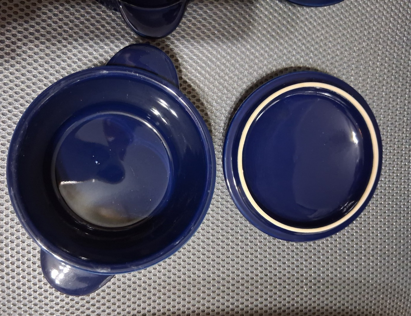 Set 2 Denmark Tools for Cooks Mini Ceramic Dutch Oven Excellent Condition 3-1/2”