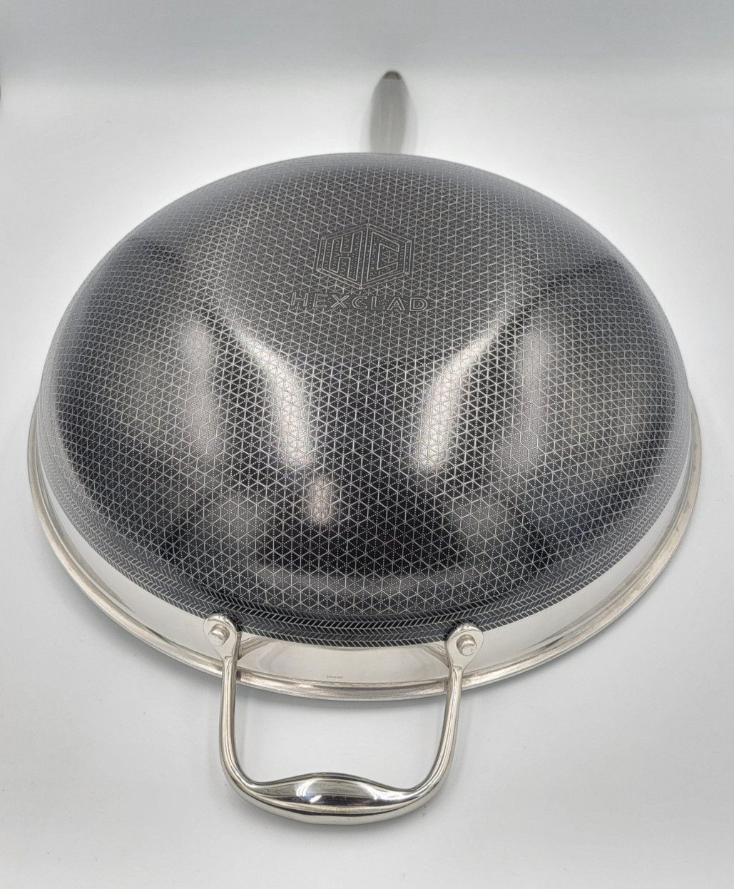 HexClad 12″ WOK with LID 12-Inch Hybrid Nonstick Pan – Used Good Condition
