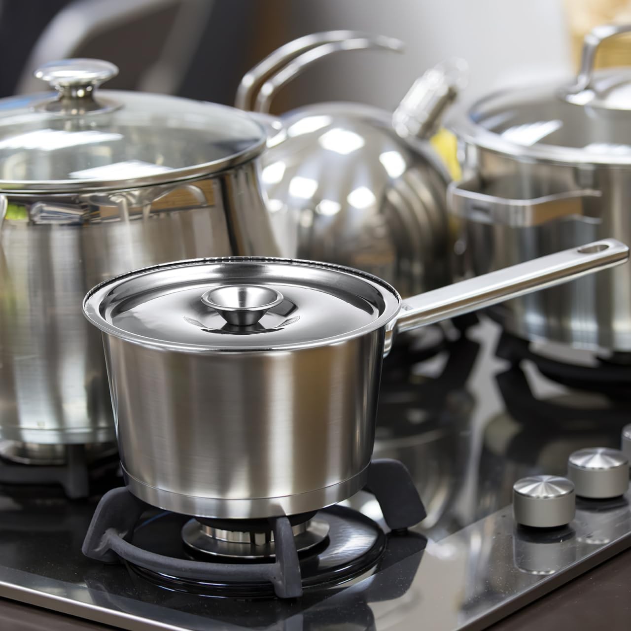 Universal Stainless Steel Pot Lid, 5 Inch Pan Cover for Small Saucepan Season…