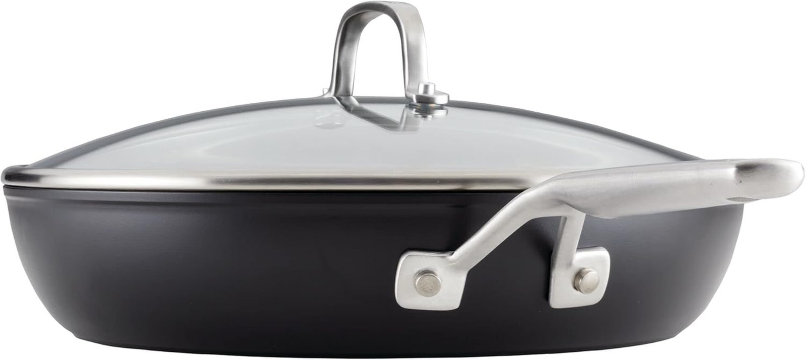 Induction Nonstick Frying Pan Set, 3-Piece, Durable & Easy-Clean, Matte Black