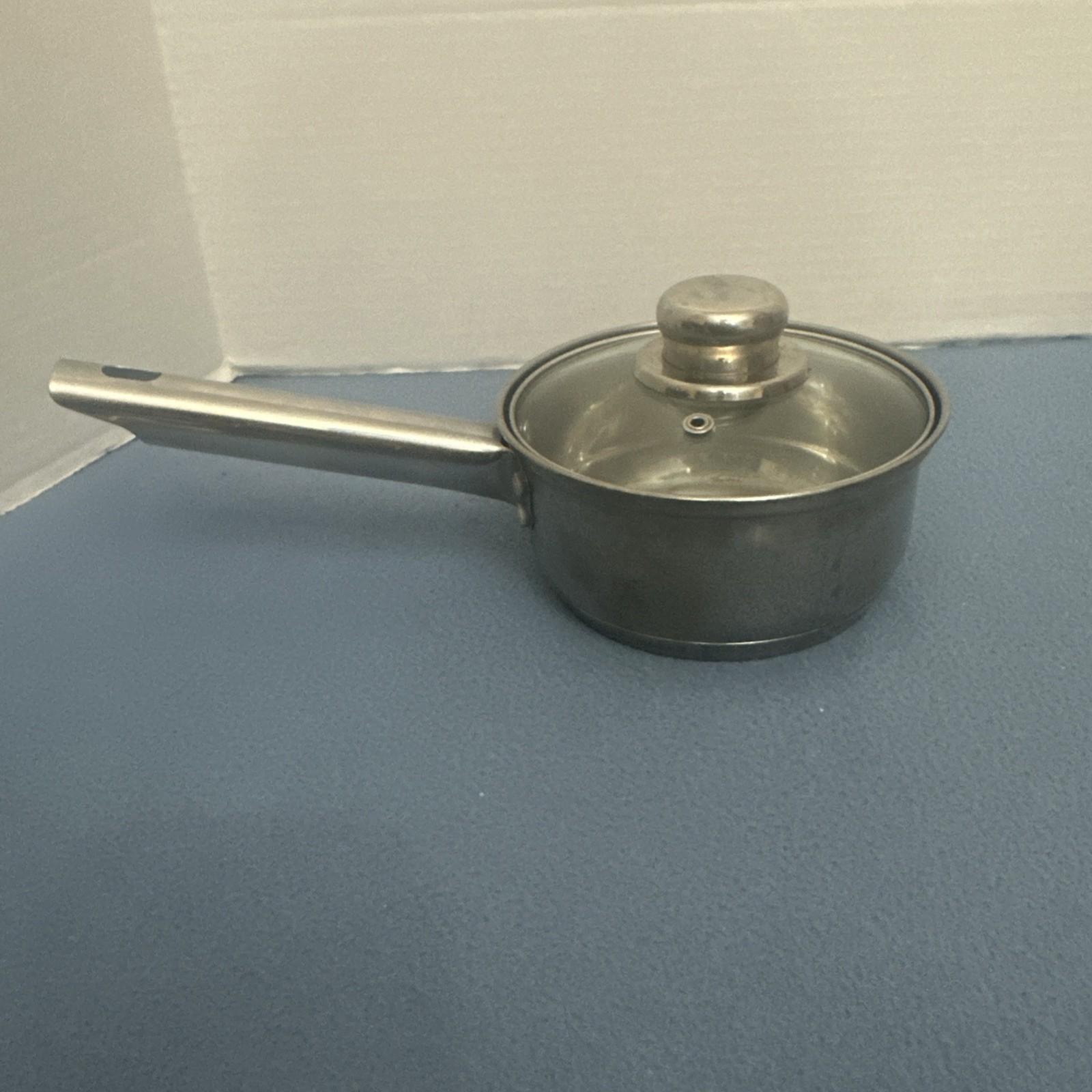 Chefmate Premium Cookware Silver 1/2 Qt Sauce Pan w/Glass Lid