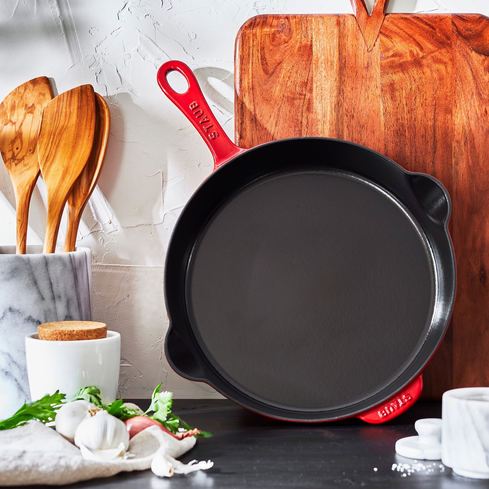 Staub Enameled Cast Iron Traditional Deep Skillet, 11″
