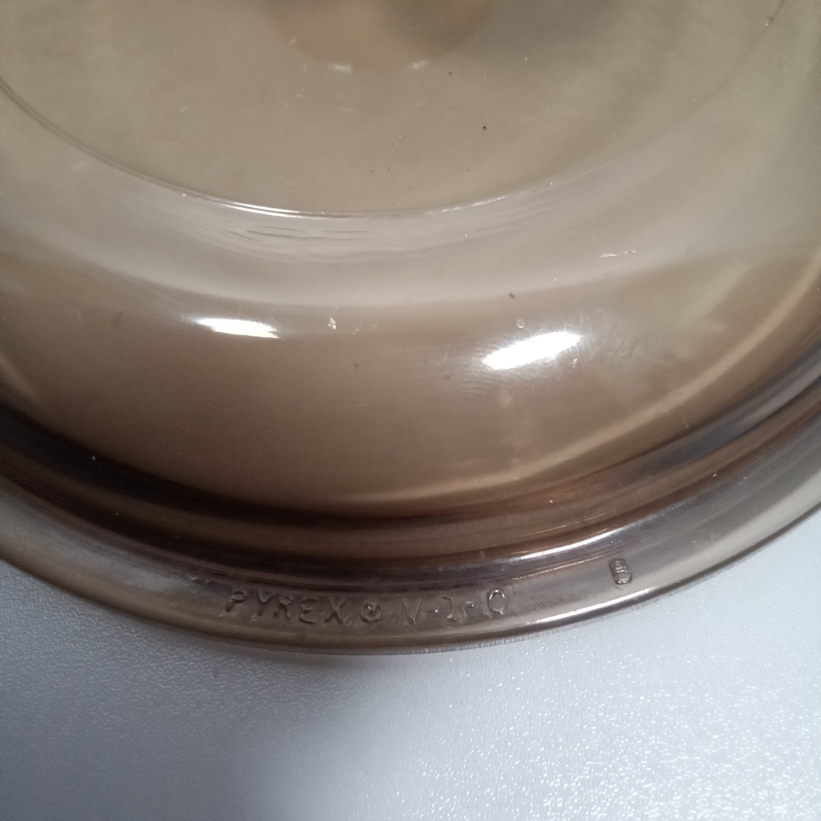 Pyrex Visions Amber Glass Replacement Lid V-1-C Brown 6.25 Inch Round V1C USA