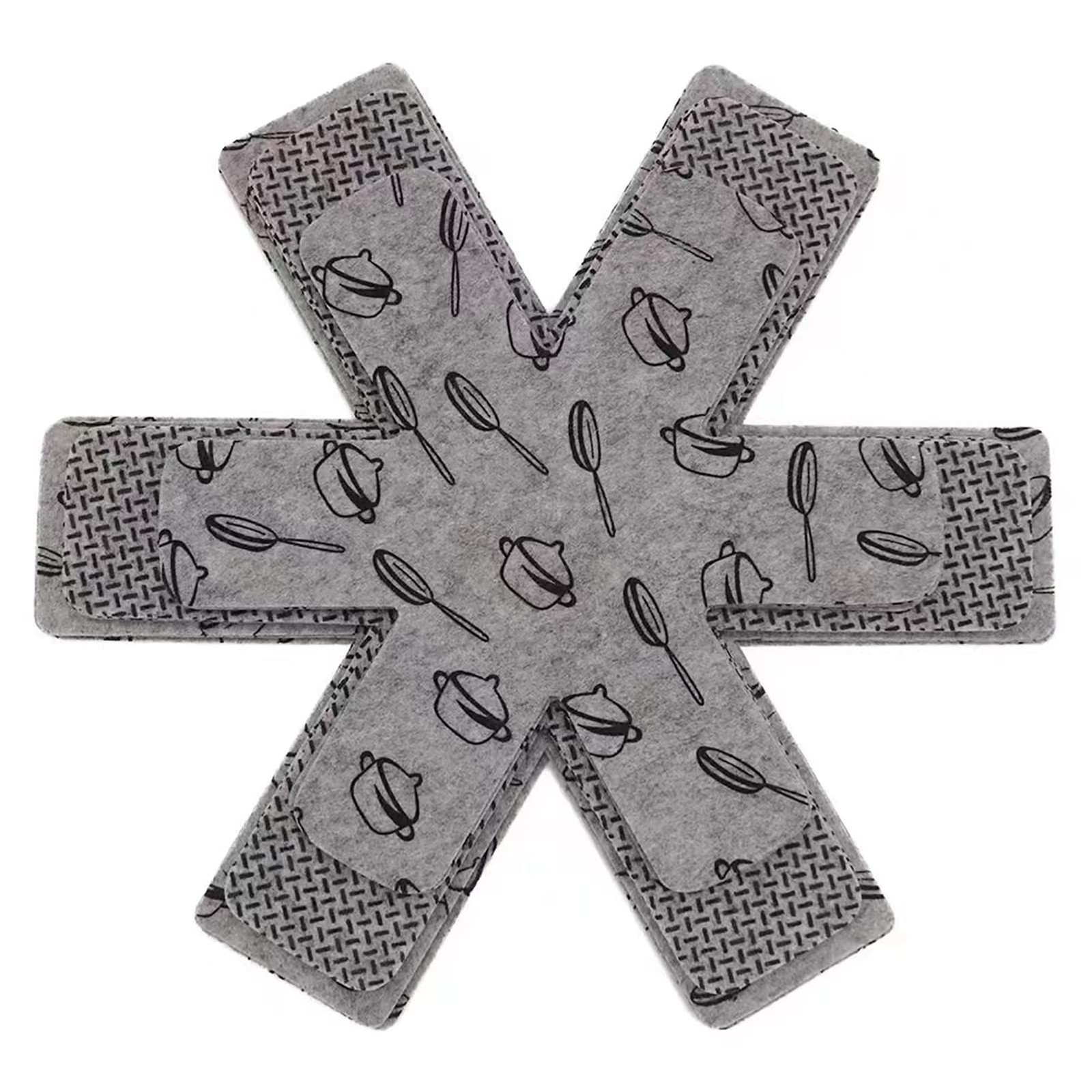 BOYAN Pot and Pan Protectors, Set of 12 3 12pcs-10.3/14/15inch, Gray