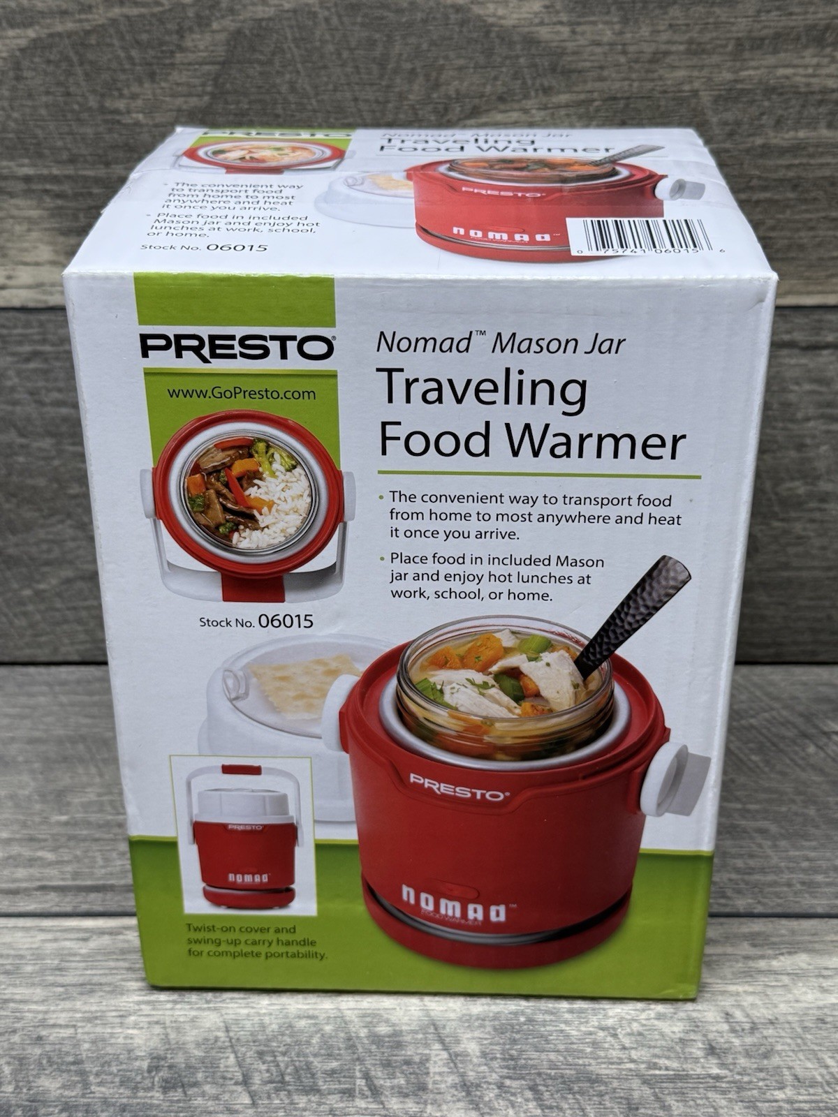 Presto Nomad Electric Traveling Food Mason Jar Lunch Warmer 06015 Red – NEW