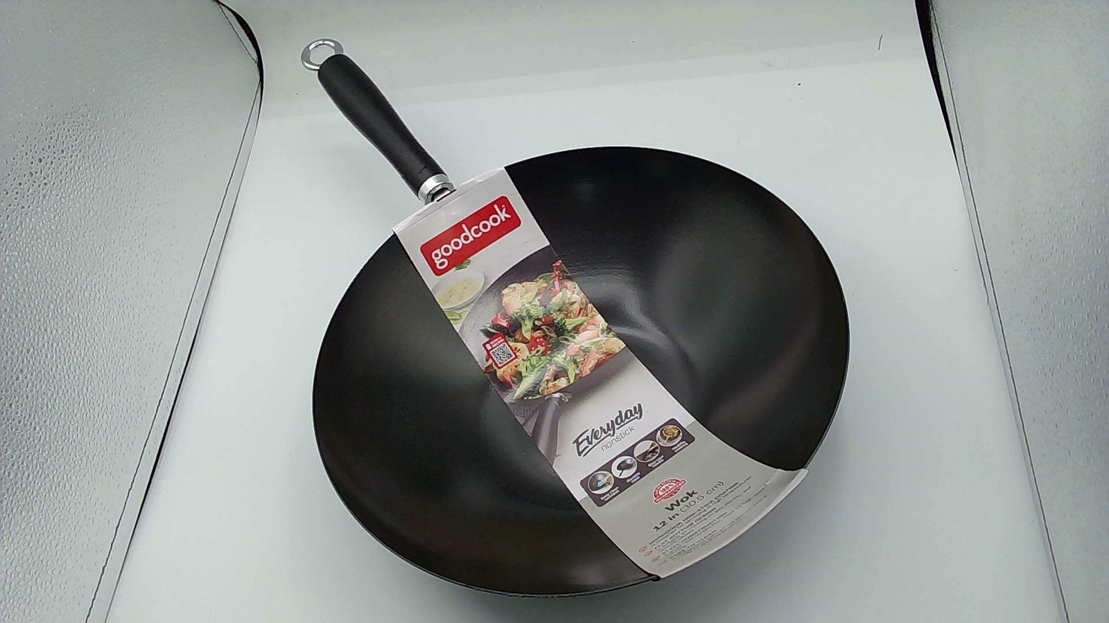 Goodcook Non-Stick Steel Wok 12 In Kitchen Stir-Fry Cookware Easy Clean Tool