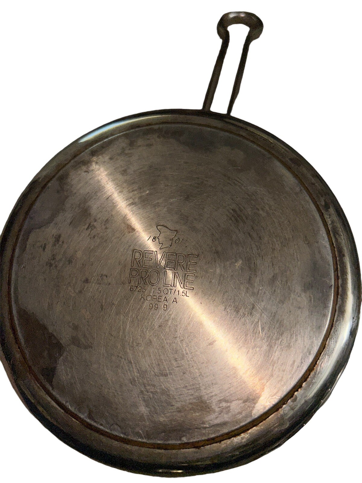Revere Ware Proline 1.5 Qt Saucepan Copper Core Stainless Sauté Fry Pot & Lid **