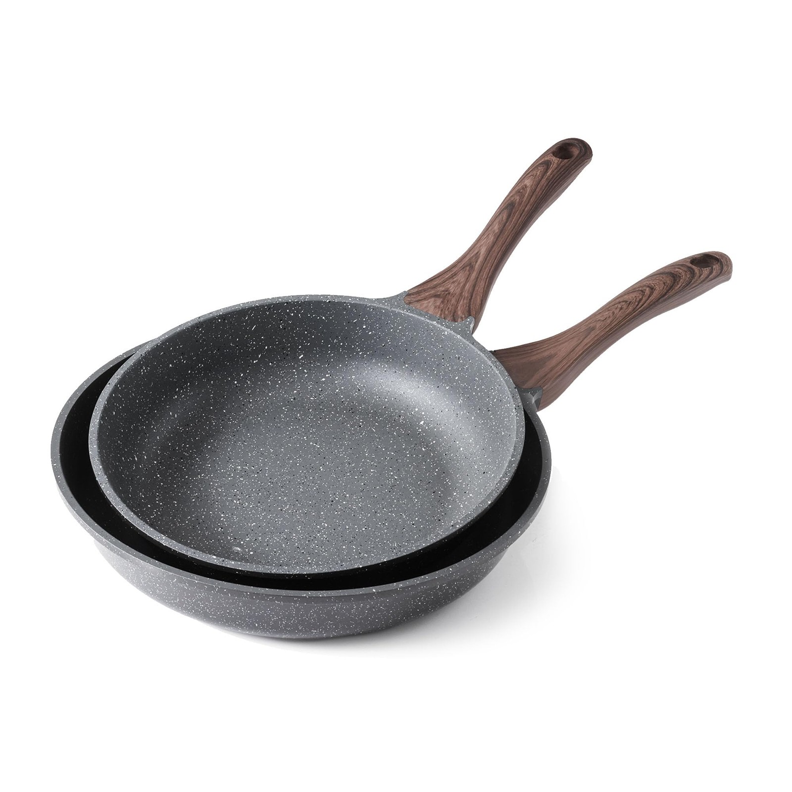 Nonstick Frying Pan Skillets, Swiss Granite Coating Omelette Pans, Healthy Co…