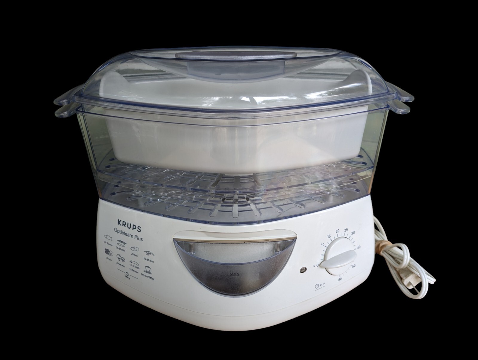 Krups Optisteam Plus Model 652 Two Tier 5.75 Qt Food Steamer Tested & Working