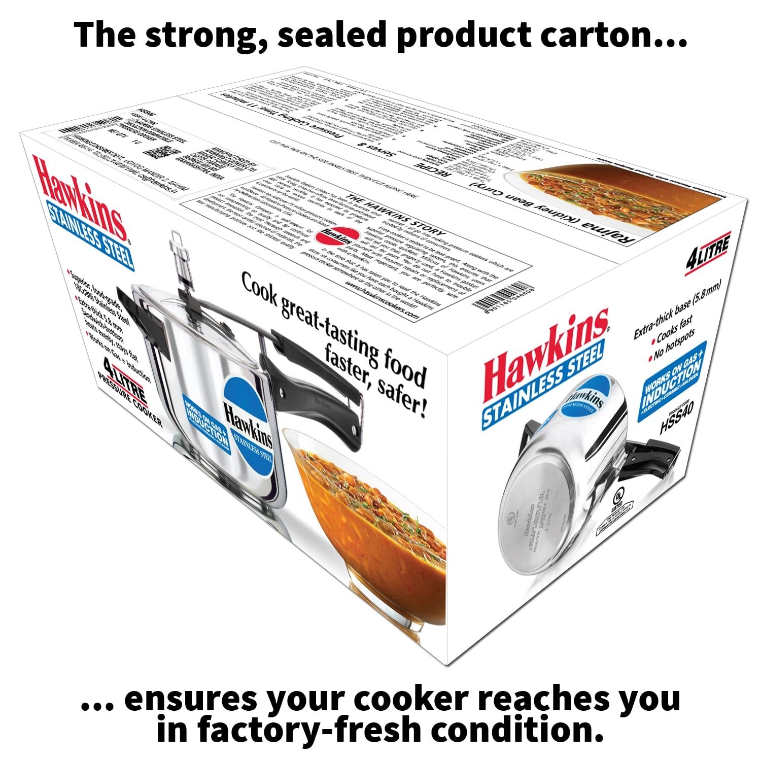 Hawkins Contura Induction Compatible Aluminium Inner Lid Pressure Cooker 3 Litre