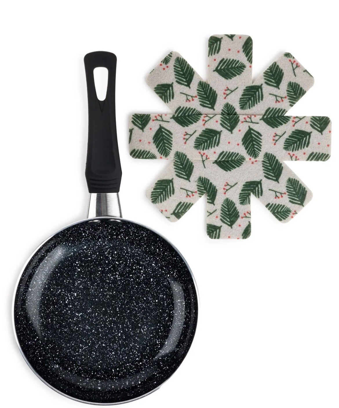 Brooklyn Steel Co 2 Pc Set Mini Frying Pan Black Pan Protector Pad NEW