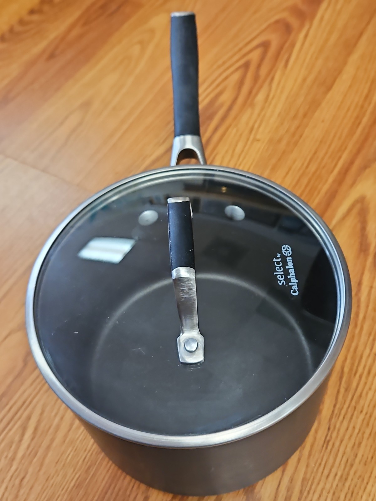Select by Calphalon 3.5 Qt Nonstick Pot Pan & Glass Lid 87035 Excellent