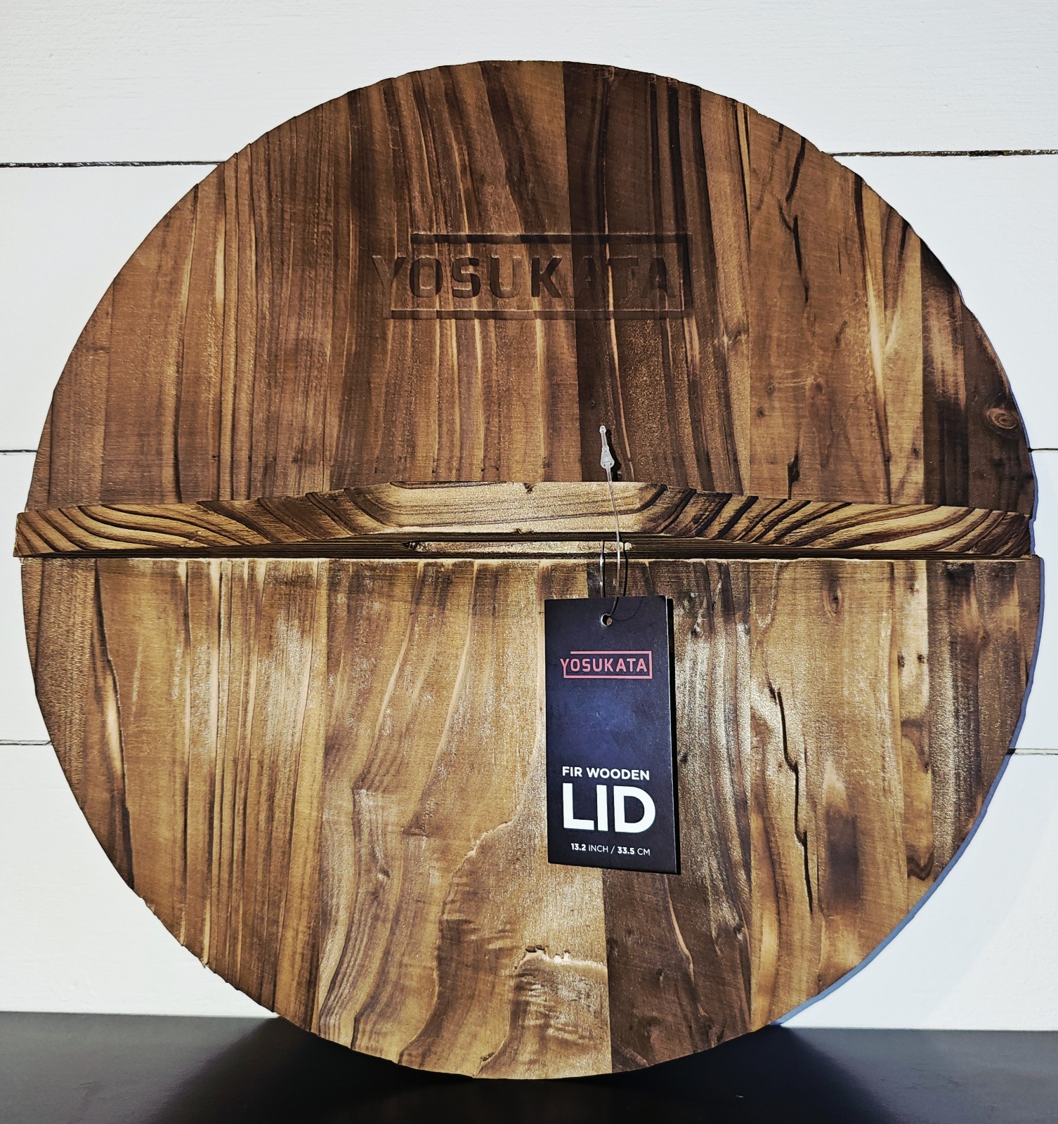 Cast Iron Wok Cover – Premium 13.5 inch Pan Lid Wooden in with Ergonomic Handle