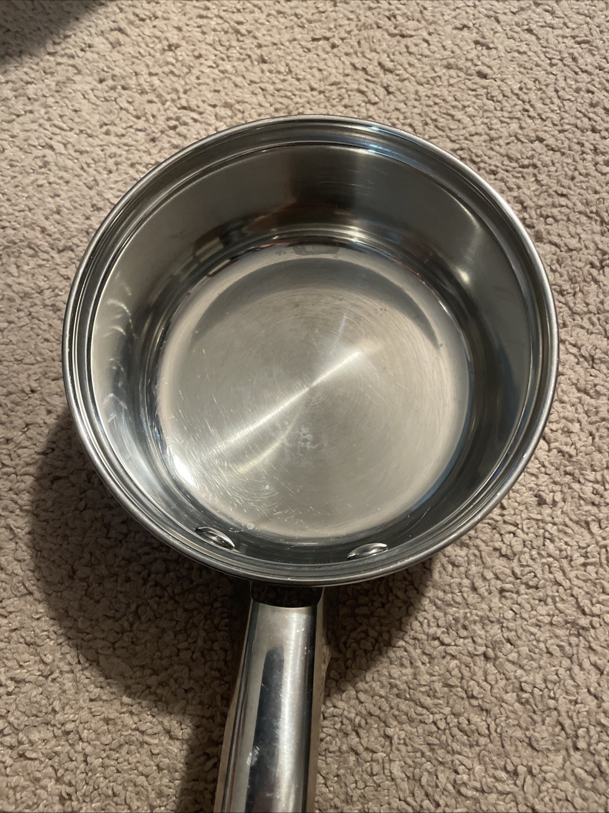 Stainless Steel 1 Qt pot glass & steel lid sauce pot cookware steam vent